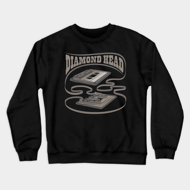 Diamond Head Exposed Cassette Crewneck Sweatshirt by Vector Empire